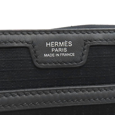エルメス HERMES メッセンジャー オールバック ブラック スイフト トワルビヴァーク ショルダーバッグ シルバー金具 黒