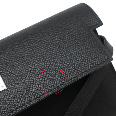 エルメス HERMES ケリーウォレット ロング ブラック ヴォーエプソン 長財布 シルバー金具 黒