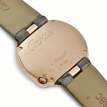腕時計 カルティエ Cartier バロン ブラン ドゥ カルティエ WGBL0005 クオーツ レディース K18PG無垢 純正ダイヤ シルバー ラウンド