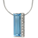 TASAKI TASAKI ブルートパーズ ダイヤ ブルーXホワイトゴールド K18WG ブルートパーズ ダイヤモンド ネックレス バケットカット 750WG