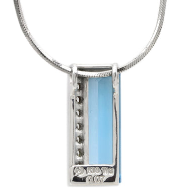 TASAKI TASAKI ブルートパーズ ダイヤ ブルーXホワイトゴールド K18WG ブルートパーズ ダイヤモンド ネックレス バケットカット 750WG