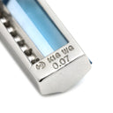 TASAKI TASAKI ブルートパーズ ダイヤ ブルーXホワイトゴールド K18WG ブルートパーズ ダイヤモンド ネックレス バケットカット 750WG