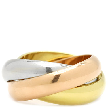 カルティエ Cartier トリニティ ホワイトゴールドXイエローゴールドXピンクゴールド K18WG K18YG K18PG #47(JP7) リング 指輪 3連 3カラー