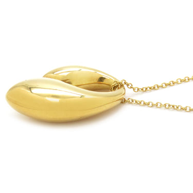 ティファニー Tiffany & Co ダブル ティアドロップ イエローゴールド K18YG ネックレス エルサペレッティ 18K T&Co.