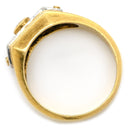 ノンブランド NON BRAND ダイヤ コンビリング イエローゴールドXプラチナシルバー K18YG Pt900 ダイヤモンド リング 指輪 1P 1粒ダイヤ 16.5号