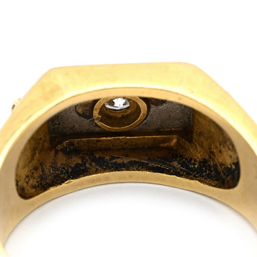 ノンブランド NON BRAND ダイヤ コンビリング イエローゴールドXプラチナシルバー K18YG Pt900 ダイヤモンド リング 指輪 1P 1粒ダイヤ 16.5号