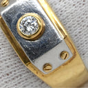 ノンブランド NON BRAND ダイヤ コンビリング イエローゴールドXプラチナシルバー K18YG Pt900 ダイヤモンド リング 指輪 1P 1粒ダイヤ 16.5号