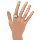 ノンブランド NON BRAND ダイヤ コンビリング イエローゴールドXプラチナシルバー K18YG Pt900 ダイヤモンド リング 指輪 1P 1粒ダイヤ 16.5号