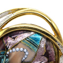 梶光夫 MITSUO KAJI マルチカラー×イエローゴールド K18YG ダイヤモンド ルビー エナメル ペンダントトップ Au750 18K エマイユ エナメル