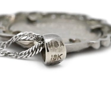 ノンブランド NON BRAND アメリカン イーグルコイン ペンダント ホワイトゴールドXプラチナシルバー K18WG Pt1000 ダイヤモンド ネックレス 750 18K .9995プラチナムコイン