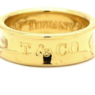 ティファニー Tiffany & Co 1837 ナロー イエローゴールド K18YG リング 指輪 750 18K 8号