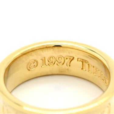 ティファニー Tiffany & Co 1837 ナロー イエローゴールド K18YG リング 指輪 750 18K 8号