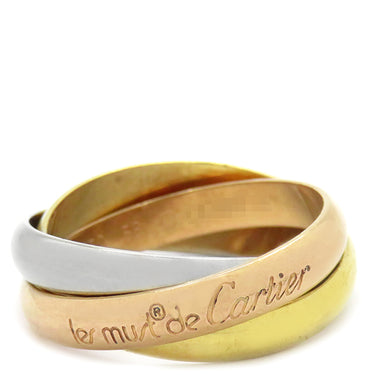 カルティエ Cartier トリニティ クラシック ホワイトゴールドXイエローゴールドXピンクゴールド K18WG K18YG K18PG #56(JP16) リング 指輪 3連 3カラー 15号