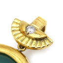 ノンブランド NON BRAND 色石 ダイヤモンド ルビー カルセドニー イエローゴールド K18YG ダイヤモンド ルビー カルセドニー ペンダントトップ グリーン レッド ヒエログリフ