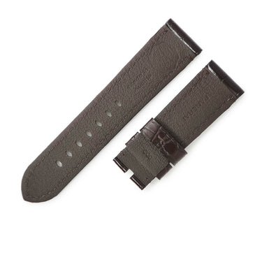 パネライ PANERAI 純正 クロコバンド ダークブラウン クロコダイル 腕時計パーツ 未使用 替え ベルト 本革 アリゲーター ストラップ バックル用 24ｍｍ ダークブラウン こげ茶