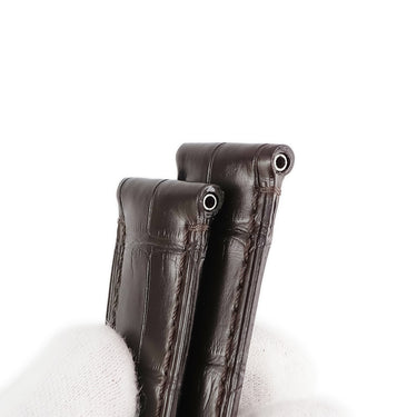 パネライ PANERAI 純正 クロコバンド ダークブラウン クロコダイル 腕時計パーツ 未使用 替え ベルト 本革 アリゲーター ストラップ バックル用 24ｍｍ ダークブラウン こげ茶