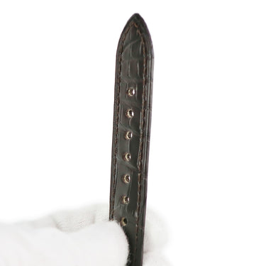 パネライ PANERAI 純正 クロコバンド ダークブラウン クロコダイル 腕時計パーツ 未使用 替え ベルト 本革 アリゲーター ストラップ バックル用 24ｍｍ ダークブラウン こげ茶