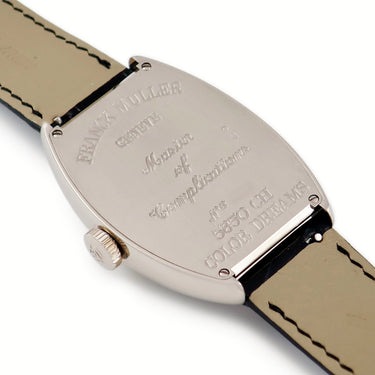 腕時計 フランクミュラー FRANCK MULLER トノウカーベックス クレイジーアワーズ カラードリーム 5850CH 自動巻き メンズ K18WG無垢 黒