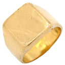 ノンブランド NON BRAND 印台リング イエローゴールド K18YG リング 指輪 750AU 18K スクエア 20.5号