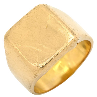 ノンブランド NON BRAND 印台リング イエローゴールド K18YG リング 指輪 750AU 18K スクエア 20.5号