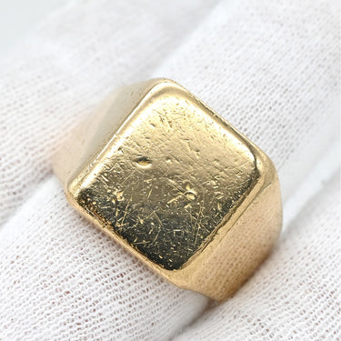 ノンブランド NON BRAND 印台リング イエローゴールド K18YG リング 指輪 750AU 18K スクエア 20.5号