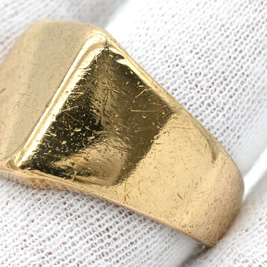 ノンブランド NON BRAND 印台リング イエローゴールド K18YG リング 指輪 750AU 18K スクエア 20.5号