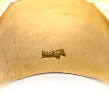 ノンブランド NON BRAND 印台リング イエローゴールド K18YG リング 指輪 750AU 18K スクエア 20.5号