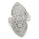 ノンブランド NON BRAND ダイヤ リング プラチナシルバー Pt900 ダイヤモンド リング 指輪 デザインリング パヴェ 13号