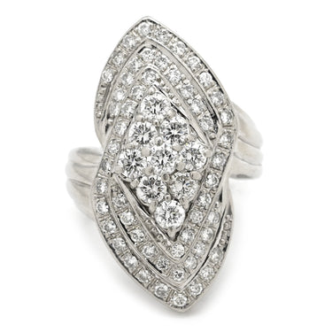 ノンブランド NON BRAND ダイヤ リング プラチナシルバー Pt900 ダイヤモンド リング 指輪 デザインリング パヴェ 13号