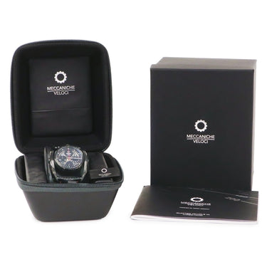 腕時計 メカニケヴェローチ MECCANICHE VELOCI クロノドライバー W130K265 自動巻き メンズ クロノグラフ スケルトン ブラックIPコーティング