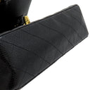 シャネル CHANEL マトラッセ23 ダブルフラップ チェーンショルダーバッグ ブラック キャビアスキン ショルダーバッグ ゴールド金具 黒 ココマーク