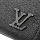 ルイヴィトン LOUIS VUITTON アルファ ウェアラブル ウォレット M59161 ノワール グレインカーフレザー ショルダーバッグ ブラック金具 黒 LVアエログラム