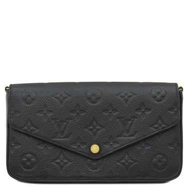 ルイヴィトン LOUIS VUITTON ポシェット フェリシー M82477 ブラック モノグラムアンプラント チェーンウォレット ゴールド金具 チェーンショルダー ポーチ 黒