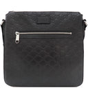 グッチ GUCCI グッチシマ メッセンジャーバッグ 406408 ブラック レザー ショルダーバッグ シルバー金具 黒