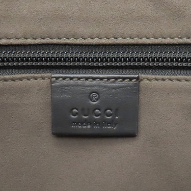 グッチ GUCCI グッチシマ メッセンジャーバッグ 406408 ブラック レザー ショルダーバッグ シルバー金具 黒