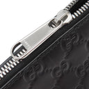 グッチ GUCCI グッチシマ メッセンジャーバッグ 406408 ブラック レザー ショルダーバッグ シルバー金具 黒