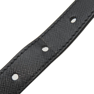 プラダ PRADA メタルロゴ BT0687 ブラック ナイロン レザー ショルダーバッグ ゴールド金具 黒