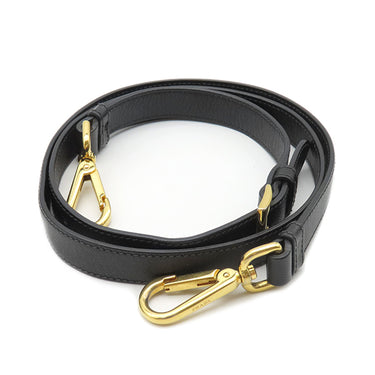 プラダ PRADA メタルロゴ BT0687 ブラック ナイロン レザー ショルダーバッグ ゴールド金具 黒