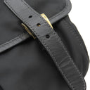 プラダ PRADA メタルロゴ BT0687 ブラック ナイロン レザー ショルダーバッグ ゴールド金具 黒