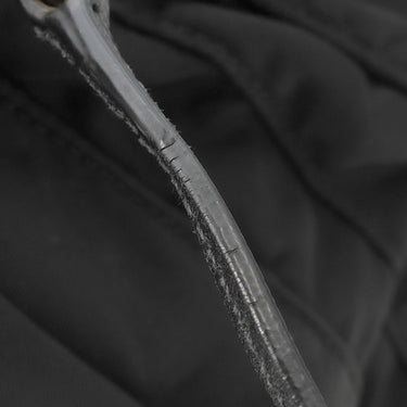 プラダ PRADA メタルロゴ BT0687 ブラック ナイロン レザー ショルダーバッグ ゴールド金具 黒