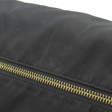 プラダ PRADA メタルロゴ BT0687 ブラック ナイロン レザー ショルダーバッグ ゴールド金具 黒