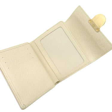 ルイヴィトン LOUIS VUITTON ポルトフォイユ コアラ N60013 ダミエアズール ダミエアズールキャンバス 三つ折り財布 ゴールド金具 白 イニシャル刻印あり