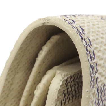 ルイヴィトン LOUIS VUITTON ポルトフォイユ コアラ N60013 ダミエアズール ダミエアズールキャンバス 三つ折り財布 ゴールド金具 白 イニシャル刻印あり