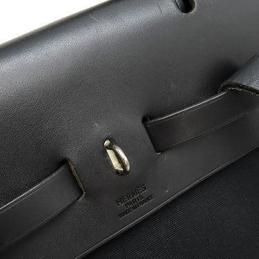 エルメス HERMES エールバッグ アドPM ブラック トワルオフィシエ ヴァッシュハンター 2WAYバッグ マットシルバー金具 黒 リュック バックパック