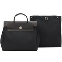 エルメス HERMES エールバッグ アドPM ブラック トワルオフィシエ ヴァッシュハンター 2WAYバッグ マットシルバー金具 黒 リュック バックパック