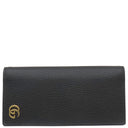 グッチ GUCCI GGマーモント ロングウォレット 423740 ブラック カーフスキンレザー 長財布 ヴィンテージ金具 黒 二つ折り財布