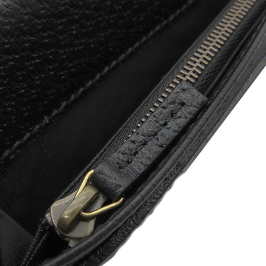 グッチ GUCCI GGマーモント ロングウォレット 423740 ブラック カーフスキンレザー 長財布 ヴィンテージ金具 黒 二つ折り財布
