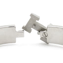 エルメス HERMES クリックH PM ブルー×シルバー メタル エナメル ブレスレット シルバー金具 Hブレス 水色