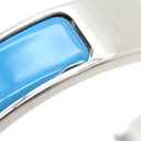 エルメス HERMES クリックH PM ブルー×シルバー メタル エナメル ブレスレット シルバー金具 Hブレス 水色