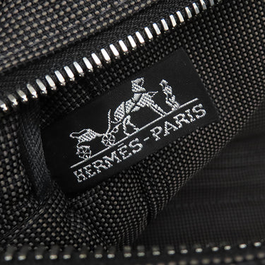 エルメス HERMES エールライントート PM グレー キャンバス トートバッグ シルバー金具 鍵/カデナ欠品